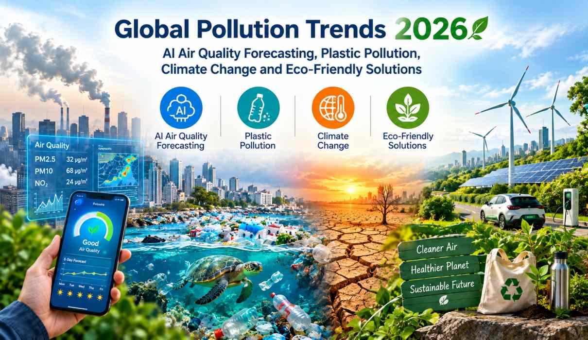 Global Pollution Trends 2026: AI Air Quality Forecasting, Plastic Pollution, Climate Change and Eco-Friendly Solutions