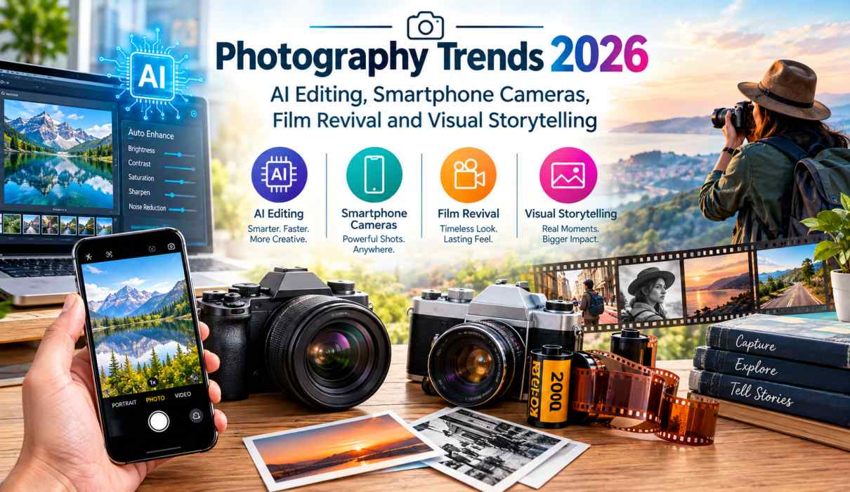Photography Trends 2026: AI Editing, Smartphone Cameras, Film Revival and Visual Storytelling