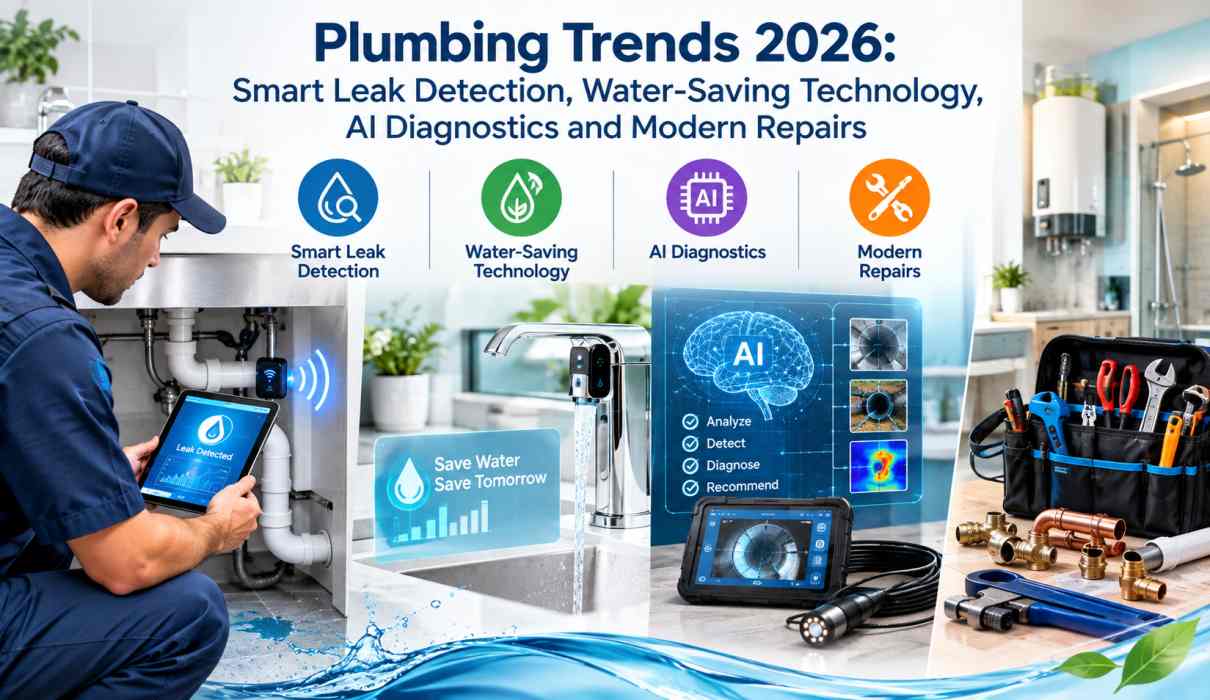Plumbing Trends 2026 Smart Leak Detection, Water-Saving Technology, AI Diagnostics and Modern Repairs