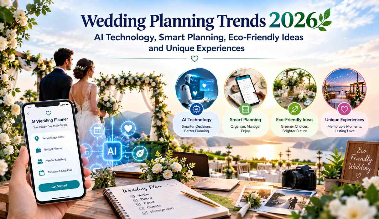 Wedding Planning Trends 2026: AI Technology, Smart Planning, Eco-Friendly Ideas and Unique Experiences